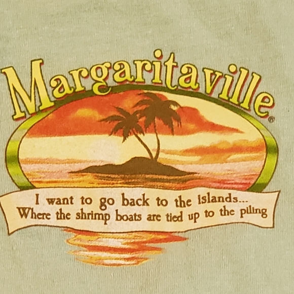 Light Green Jimmy Buffett Margaritaville Tee Shirt Size 3xl - Picture 2 of 5